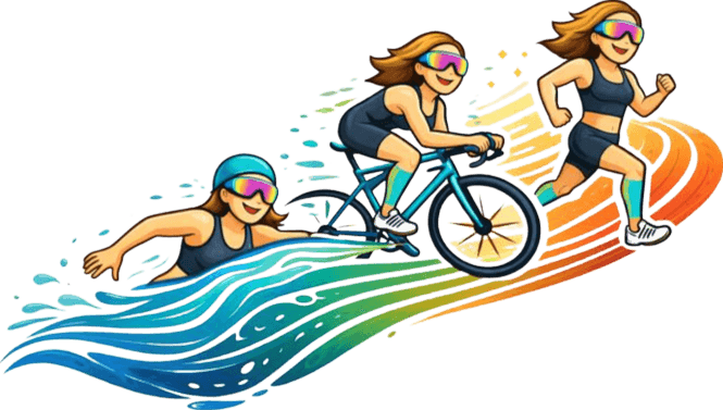 Triatlonová ilustrace